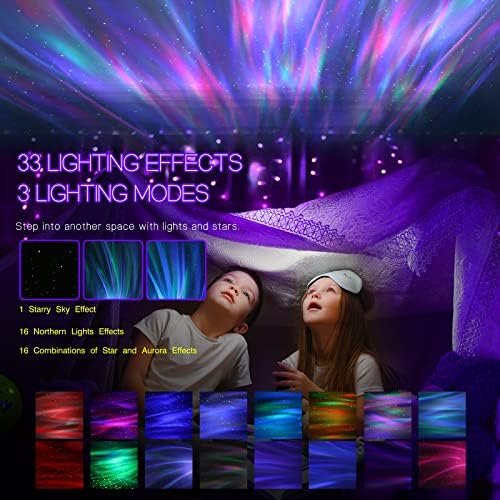 Northern lights projector lamp with remote control for scene switching