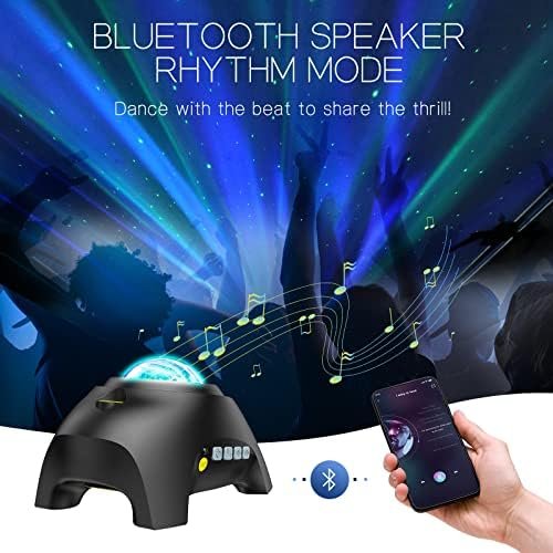 Star projector with white noise and Bluetooth speaker for sleep