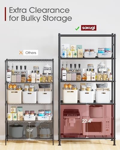 Multi tier shelf organizer for garage and closet