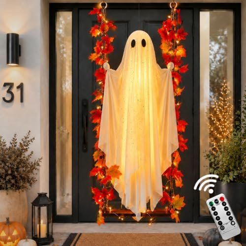 Hanging Ghost Swing Decor, 5.3FT