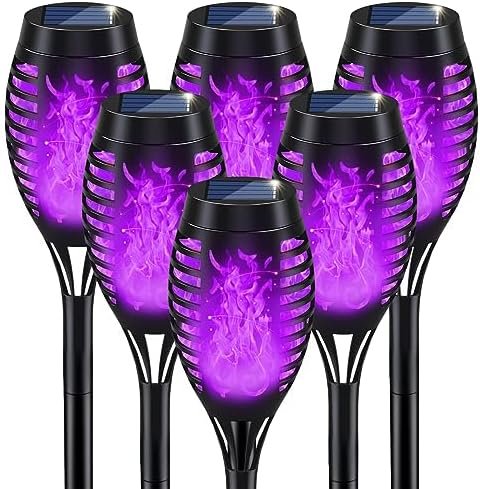 Halloween Solar Torch Lights (Purple Flame)