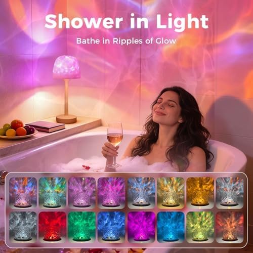 Rechargeable LED ocean projector for bathtub relaxation