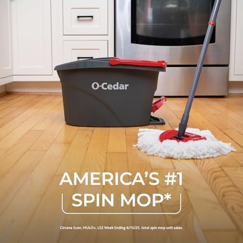 O-Cedar spin mop and bucket floor cleaning system