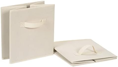 Foldable cube bins for toys and clothes