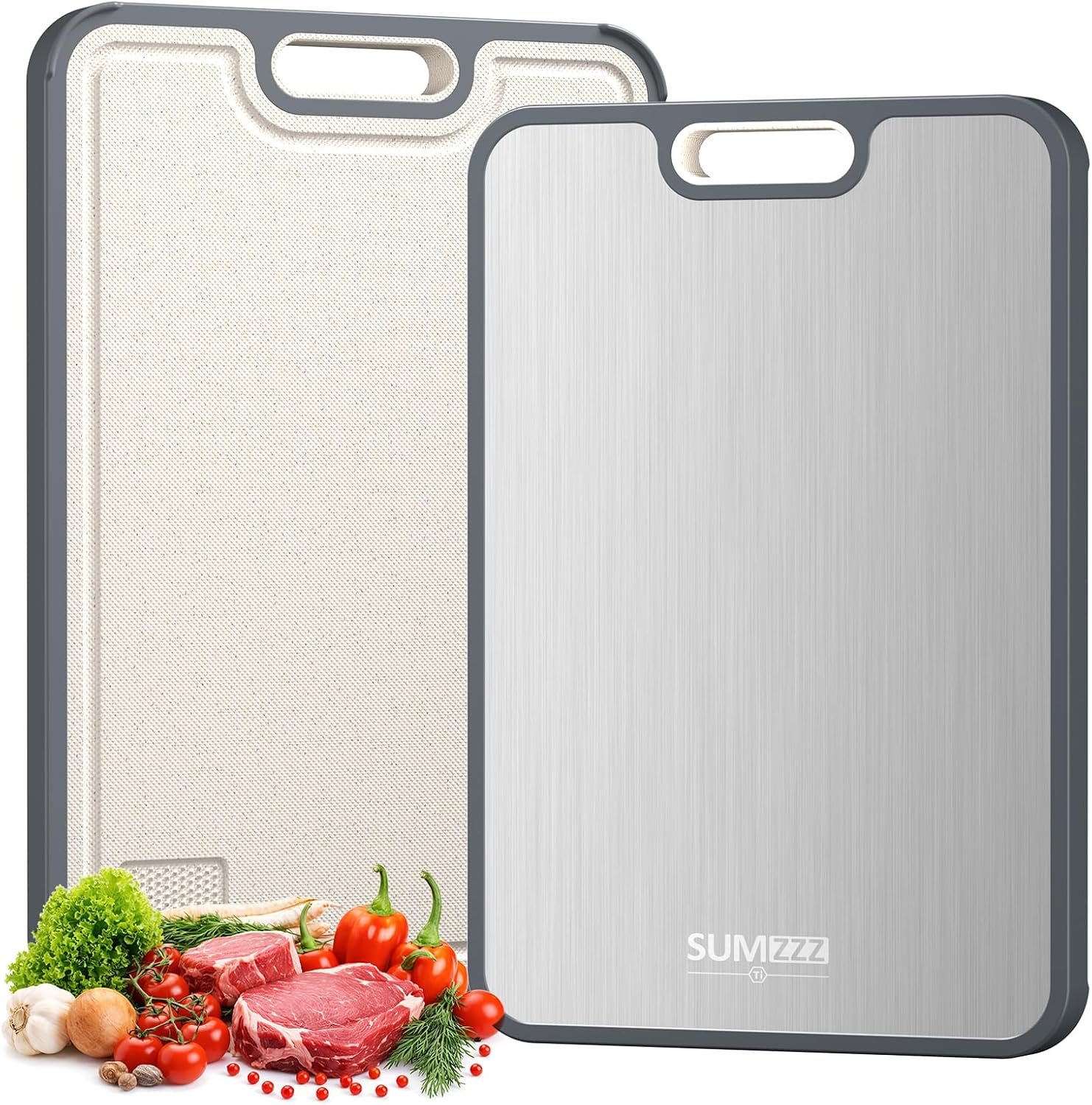 Titanium Cutting Board for Kitchen - Food-Grade Dual-Surface Prep Board