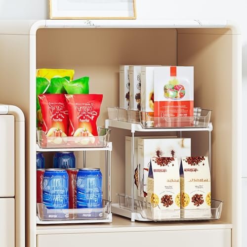 Kitchen pantry storage organizer with movable dividers